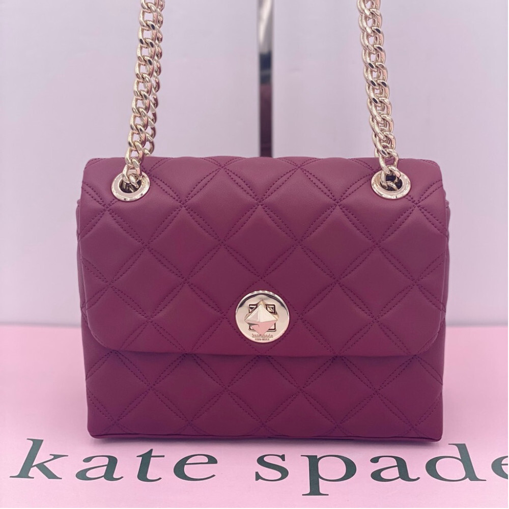 Kate Spade Natalia Quilted Leather Small Flap Crossbody Shoulder Bag - Picture 6 of 11